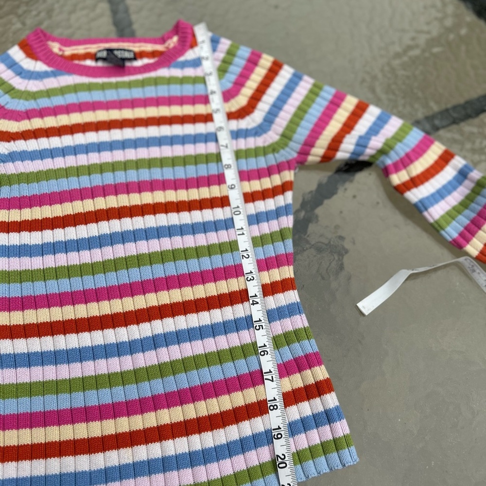 Vintage Aeropostale Y2K size M ribbed striped sweater Bella Elena friends - Picture 5 of 5